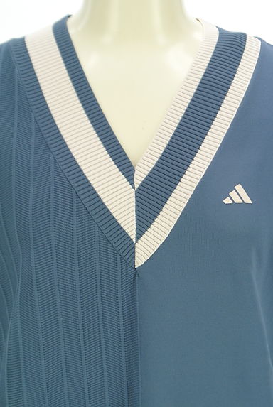 adidas（アディダス）の古着「アシメVネックニット（ベスト・ジレ）」大画像４へ