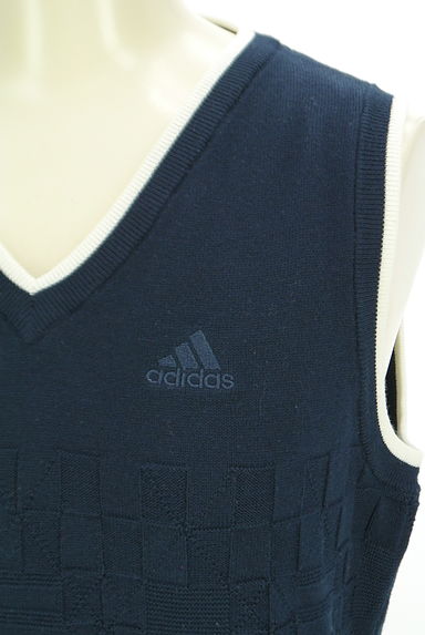 adidas（アディダス）の古着「チェック編みニットベスト（ベスト・ジレ）」大画像４へ