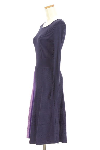 And Couture（アンドクチュール）の古着「アシメ配色膝下ニットワンピース（ワンピース・チュニック）」大画像３へ