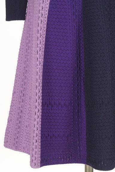 And Couture（アンドクチュール）の古着「アシメ配色膝下ニットワンピース（ワンピース・チュニック）」大画像５へ