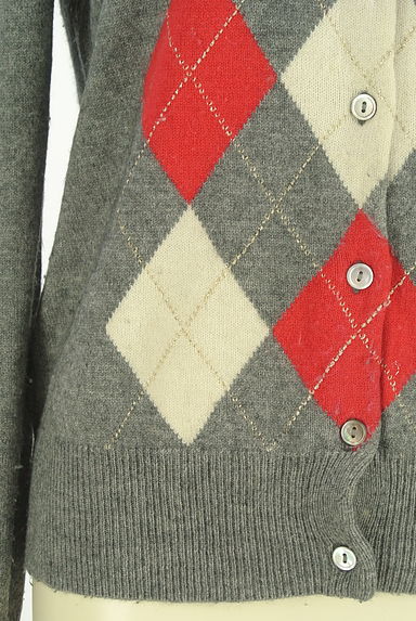 UNITED ARROWS（ユナイテッドアローズ）の古着「green label relaxing アーガイルチェックカーデ（カーディガン・ボレロ）」大画像５へ