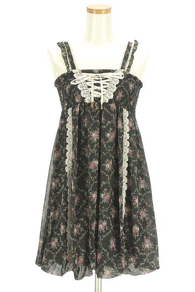 axes femme（アクシーズファム）の古着「小花柄膝上シフォンワンピース（キャミワンピース）」大画像１へ