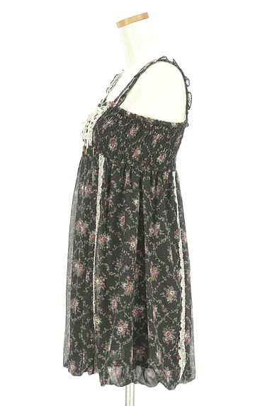 axes femme（アクシーズファム）の古着「小花柄膝上シフォンワンピース（キャミワンピース）」大画像３へ