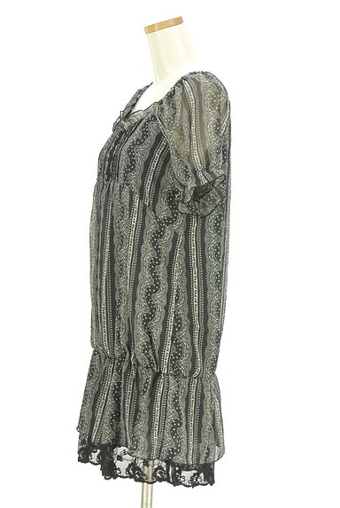 axes femme（アクシーズファム）の古着「ペイズリー柄膝上シフォンワンピース（ワンピース・チュニック）」大画像３へ
