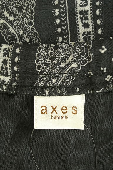axes femme（アクシーズファム）の古着「ペイズリー柄膝上シフォンワンピース（ワンピース・チュニック）」大画像６へ
