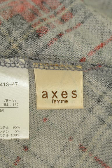 axes femme（アクシーズファム）の古着「チェック柄膝上フレアワンピース（ワンピース・チュニック）」大画像６へ