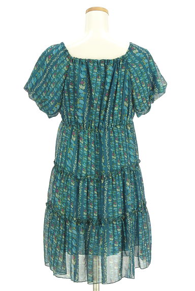 axes femme（アクシーズファム）の古着「花柄ティアードシフォンミニワンピース（ワンピース・チュニック）」大画像２へ