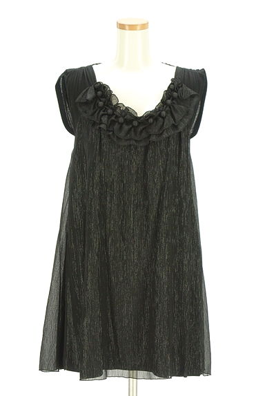axes femme（アクシーズファム）の古着「ラメ混シフォンミニワンピース（ワンピース・チュニック）」大画像１へ