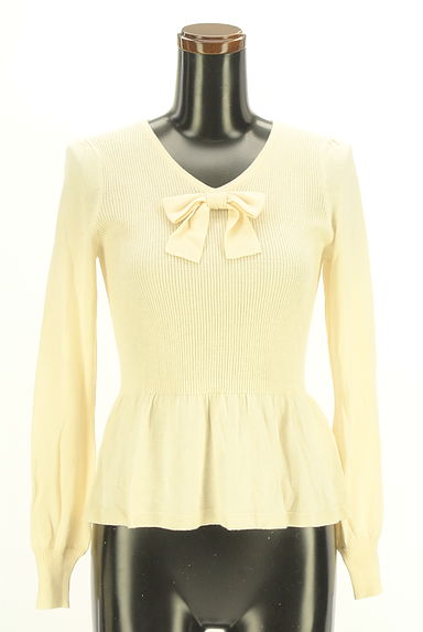 TO BE CHIC（トゥービーシック）の古着「リボン付きペプラムニット（ニット）」大画像１へ