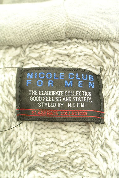 NICOLE（ニコル）の古着「NICOLE CLUB FOR MEN ケーブルニットパーカー（スウェット・パーカー）」大画像６へ