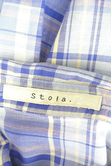 Stola.（ストラ）の古着「綿麻チェックシャツ（カジュアルシャツ）」大画像６へ