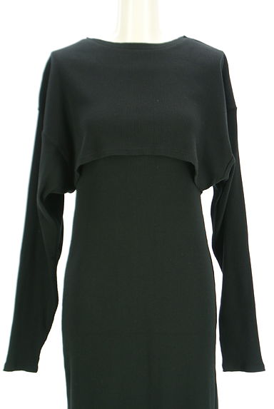 Ungrid（アングリッド）の古着「ショートリブトップス＋ロングキャミワンピ（ツーピース（ジャケット＋ワンピース））」大画像４へ