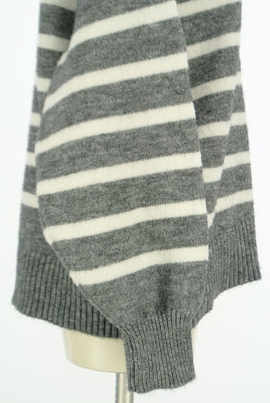 AZUL BY MOUSSY（アズールバイマウジー）の古着「パネルボーダーワイドニット（セーター）」大画像５へ