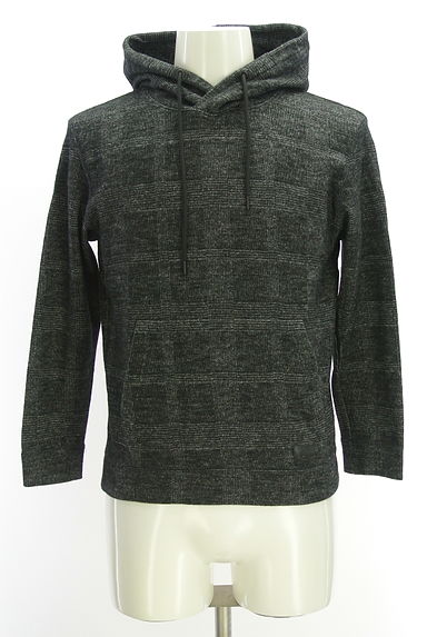 BLACK LABEL CRESTBRIDGE（ブラックレーベル・クレストブリッジ）の古着「チェック柄ニットパーカー（スウェット・パーカー）」大画像１へ
