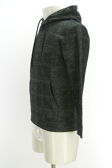 BLACK LABEL CRESTBRIDGE（ブラックレーベル・クレストブリッジ）の古着「チェック柄ニットパーカー（スウェット・パーカー）」大画像３へ