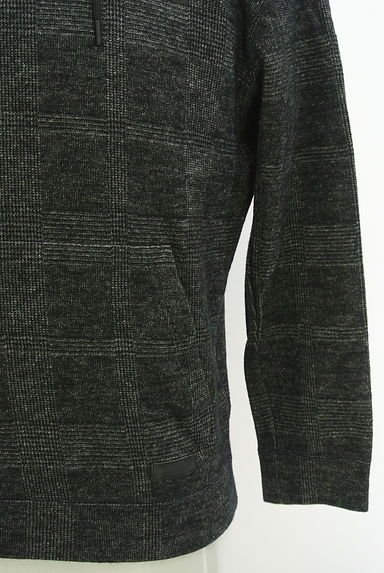 BLACK LABEL CRESTBRIDGE（ブラックレーベル・クレストブリッジ）の古着「チェック柄ニットパーカー（スウェット・パーカー）」大画像５へ