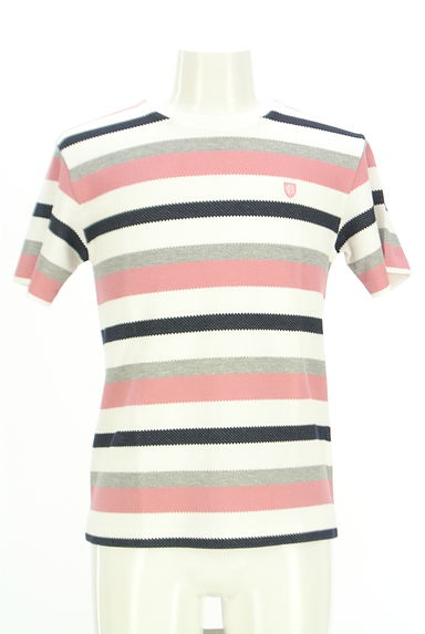 BLACK LABEL CRESTBRIDGE（ブラックレーベル・クレストブリッジ）の古着「マルチボーダーTシャツ（ニット）」大画像１へ