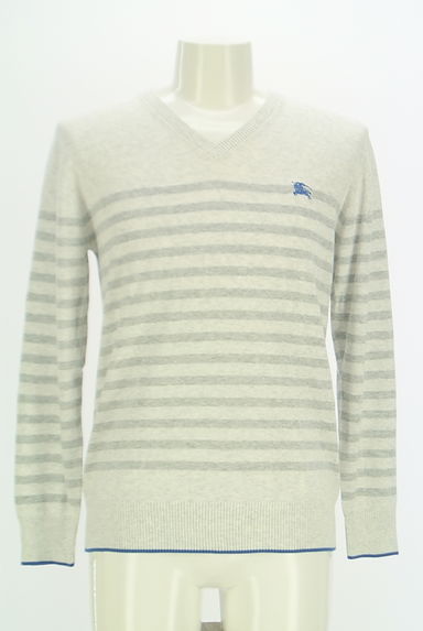 BURBERRY BLACK LABEL（バーバリーブラックレーベル）の古着「ボーダーニット（ニット）」大画像１へ