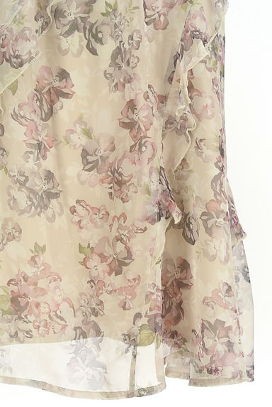 Rose Tiara（ローズティアラ）の古着「ミモレ丈花柄シアースカート（スカート）」大画像５へ