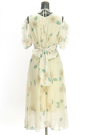 axes femme（アクシーズファム）の古着「オープンショルダー花柄ロングワンピース（ワンピース・チュニック）」大画像２へ