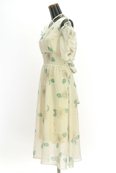 axes femme（アクシーズファム）の古着「オープンショルダー花柄ロングワンピース（ワンピース・チュニック）」大画像３へ