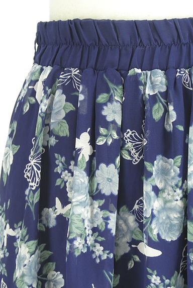 axes femme（アクシーズファム）の古着「膝上丈花柄シフォンスカート（スカート）」大画像４へ