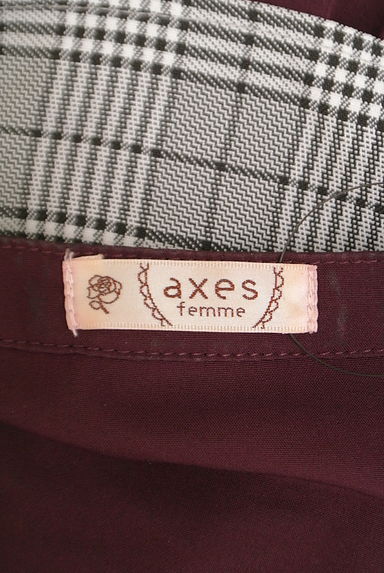 axes femme（アクシーズファム）の古着「ベルト付きチェック切替膝下フレアワンピース（ワンピース・チュニック）」大画像６へ