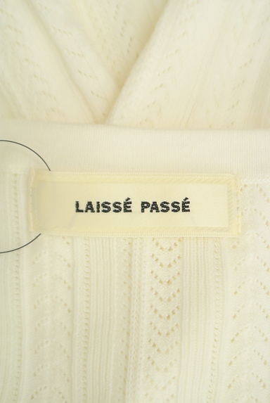 LAISSE PASSE（レッセパッセ）の古着「パールボタン透かし編みニットカーディガン（カーディガン・ボレロ）」大画像６へ