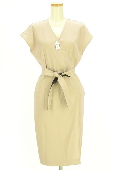 BEIGE，（ベイジ，）の古着「ベルト付きカシュクール膝丈ワンピース（ワンピース・チュニック）」大画像４へ
