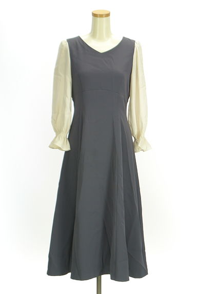 PROPORTION BODY DRESSING（プロポーションボディ ドレッシング）の古着「シフォン袖ロングワンピース（ワンピース・チュニック）」大画像１へ