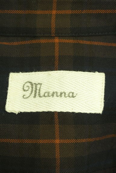 MANNA（マンナ）の古着「チェック柄ロングシャツワンピース（ワンピース・チュニック）」大画像６へ