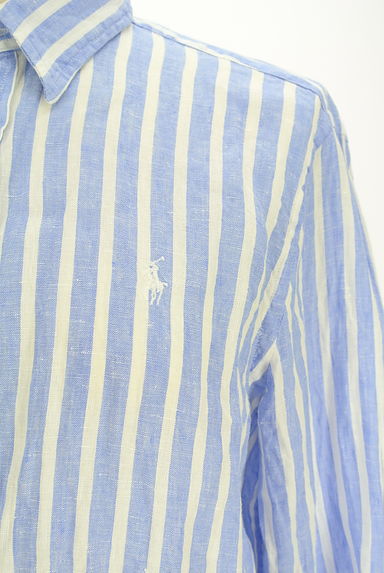 POLO RALPH LAUREN（ポロラルフローレン）の古着「ストライプリネンシャツ（カジュアルシャツ）」大画像４へ
