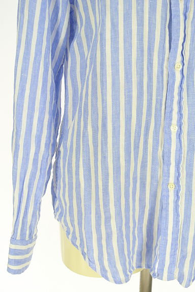 POLO RALPH LAUREN（ポロラルフローレン）の古着「ストライプリネンシャツ（カジュアルシャツ）」大画像５へ