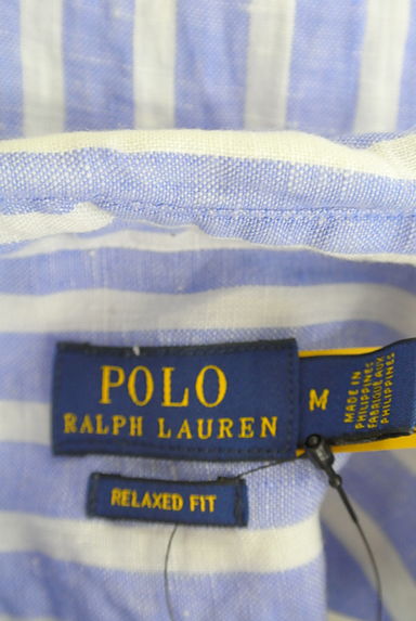 POLO RALPH LAUREN（ポロラルフローレン）の古着「ストライプリネンシャツ（カジュアルシャツ）」大画像６へ
