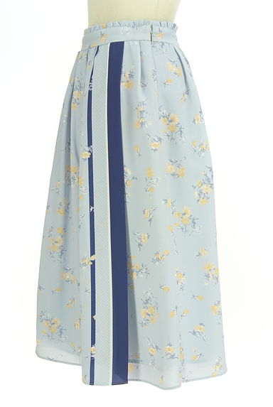 Feroux（フェルゥ）の古着「ラップ風花柄ミディスカート（ロングスカート・マキシスカート）」大画像３へ