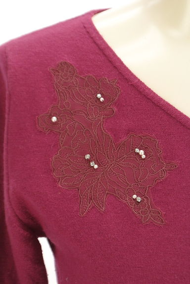 LAISSE PASSE（レッセパッセ）の古着「刺繍入りVネックニット（ニット）」大画像４へ