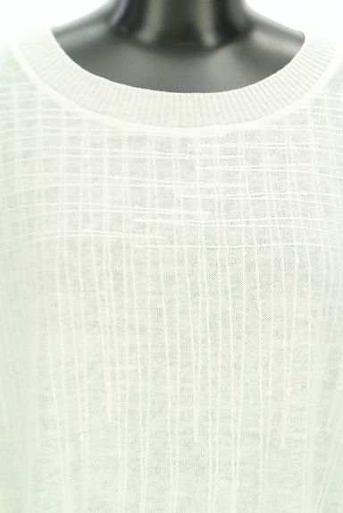 LEILIAN（レリアン）の古着「チェック織シアーニット（カットソー・プルオーバー）」大画像４へ