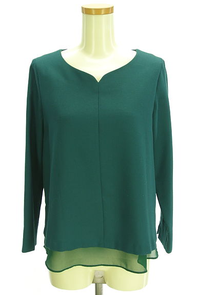NATURAL BEAUTY BASIC（ナチュラルビューティベーシック）の古着「裾シフォンカットソー（カットソー・プルオーバー）」大画像１へ