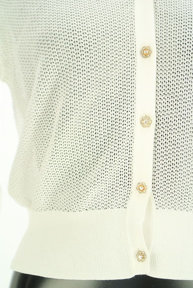 LAISSE PASSE（レッセパッセ）の古着「花ボタンメッシュニットカーディガン（カーディガン・ボレロ）」大画像５へ