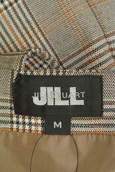JILL by JILLSTUART（ジルバイジルスチュアート）の古着「グレンチェック柄アシメ膝下ワンピース（キャミワンピース）」大画像６へ