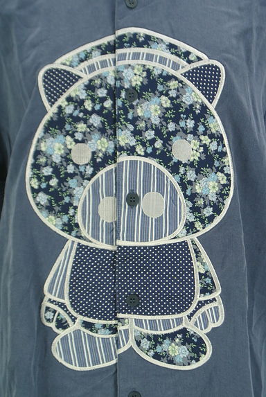 drug store's（ドラッグストアーズ）の古着「小花柄ブタ刺繍シャツ（カジュアルシャツ）」大画像４へ