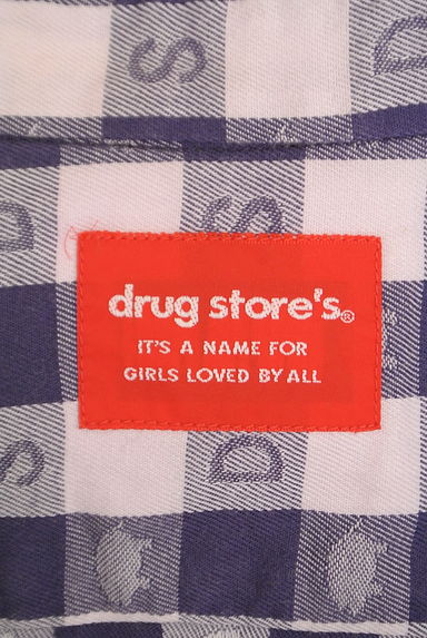 drug store's（ドラッグストアーズ）の古着「ブタ×ロゴチェックシャツ（カジュアルシャツ）」大画像６へ