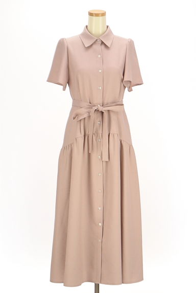 LAISSE PASSE（レッセパッセ）の古着「ベルト付きロングシャツワンピース（ワンピース・チュニック）」大画像１へ