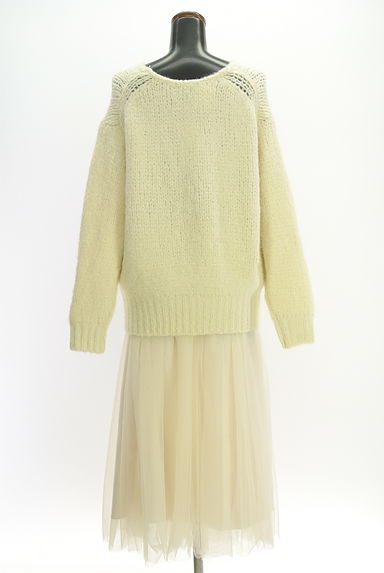 PROPORTION BODY DRESSING（プロポーションボディ ドレッシング）の古着「ふわふわニット＋ロングチュールスカート（セットアップ（ジャケット＋スカート））」大画像２へ