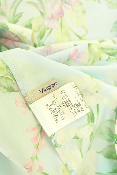 Viaggio Blu（ビアッジョブルー）の古着「花柄ボウタイブラウス（ブラウス）」大画像６へ