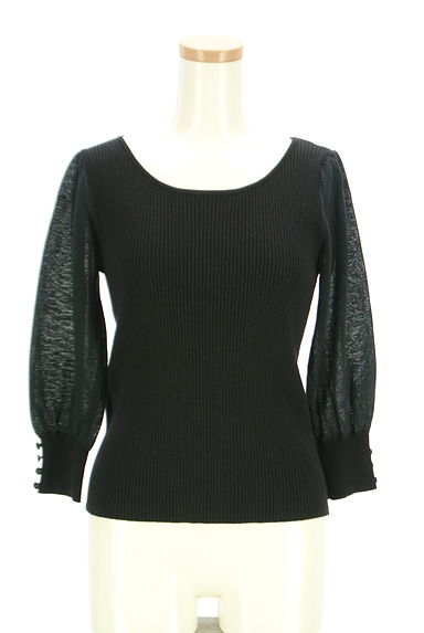 PROPORTION BODY DRESSING（プロポーションボディ ドレッシング）の古着「シアーボリューム袖リブニット（ニット）」大画像１へ
