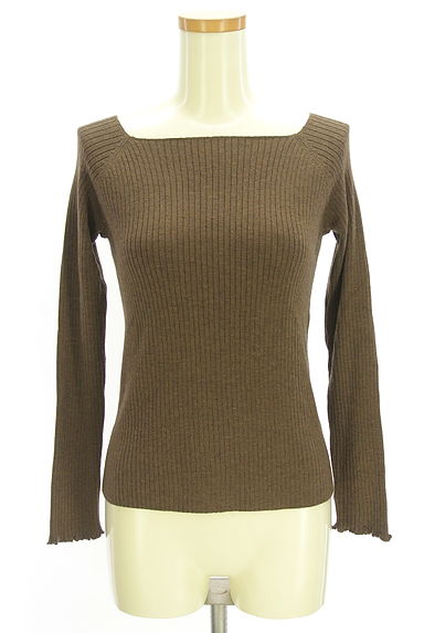 NATURAL BEAUTY BASIC（ナチュラルビューティベーシック）の古着「スクエアネックリブニット（ニット）」大画像１へ