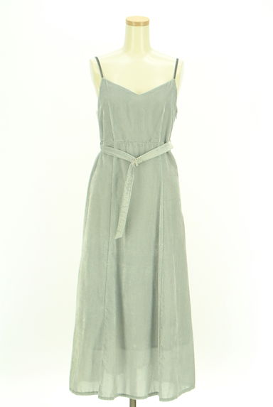 JILL by JILLSTUART（ジルバイジルスチュアート）の古着「ベルト付きコーデュロイロングワンピース（キャミワンピース）」大画像１へ