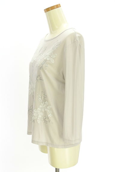 COMME CA（コムサ）の古着「Gabardine K.T キラキラ花柄カットソー（カットソー・プルオーバー）」大画像３へ