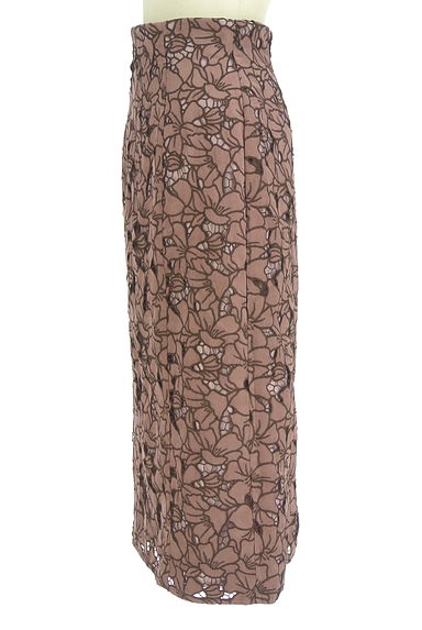PROPORTION BODY DRESSING（プロポーションボディ ドレッシング）の古着「花刺繍スウェードロングスカート（ロングスカート・マキシスカート）」大画像３へ